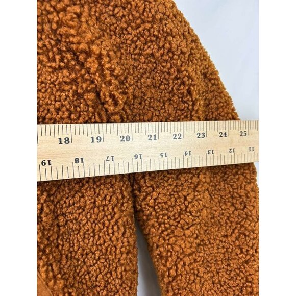 Marrakech Women's Large Sherpa Jacket Burnt Sienna Brown Teddy Bear - Picture 7 of 16